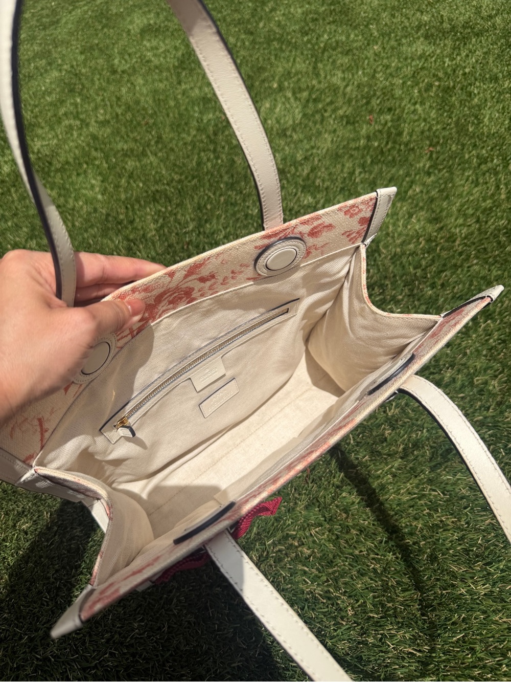 Gucci GG Ribbon Herbarium Floral Canvas Tote Japan-EXCLUSIVE collection - Picture 6 of 6